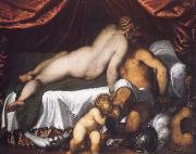 PALMA GIOVANE Mars,Venus and Cupid painting